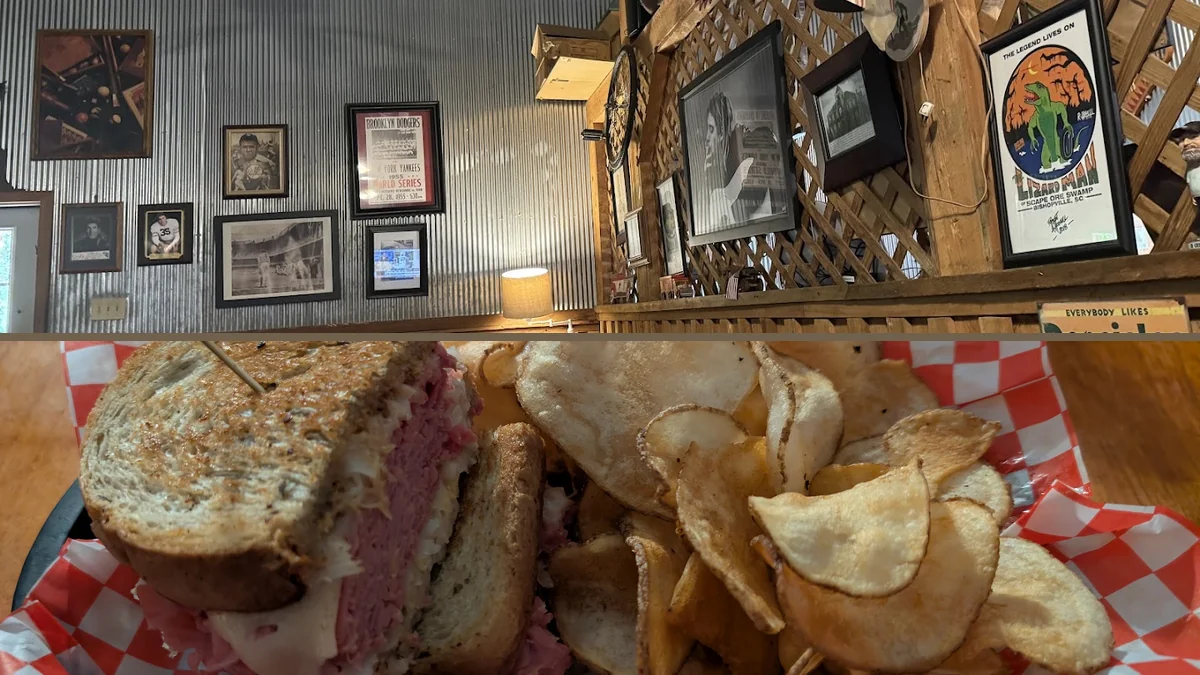 American restaurant interior with a relaxed, local feel.