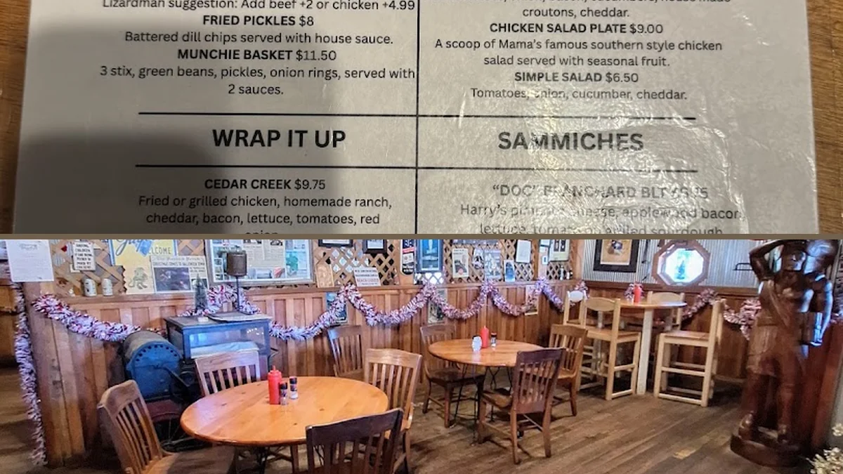 Seating area for lunch and dinner service.